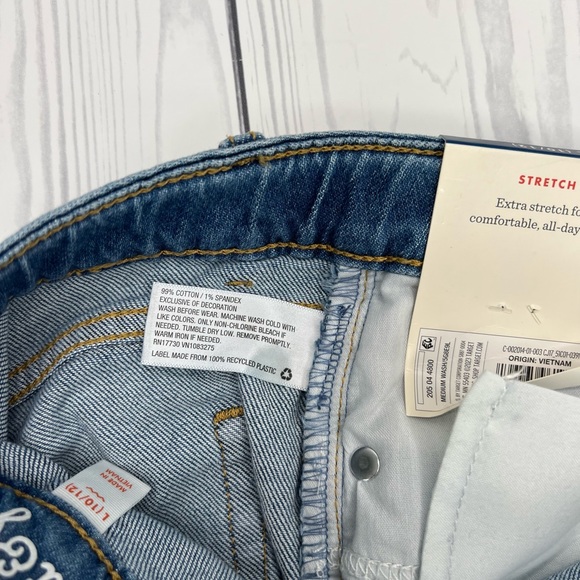 Girls' Cut-Off Jean Shorts - Cat & Jack™ Medium Wash - Picture 6 of 7